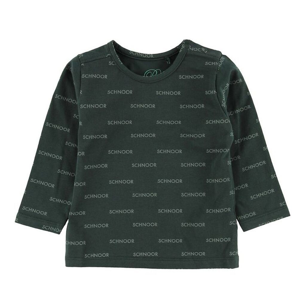 Petit by Sofie Schnoor Bluse - Jersey - Grøn m. Logoer