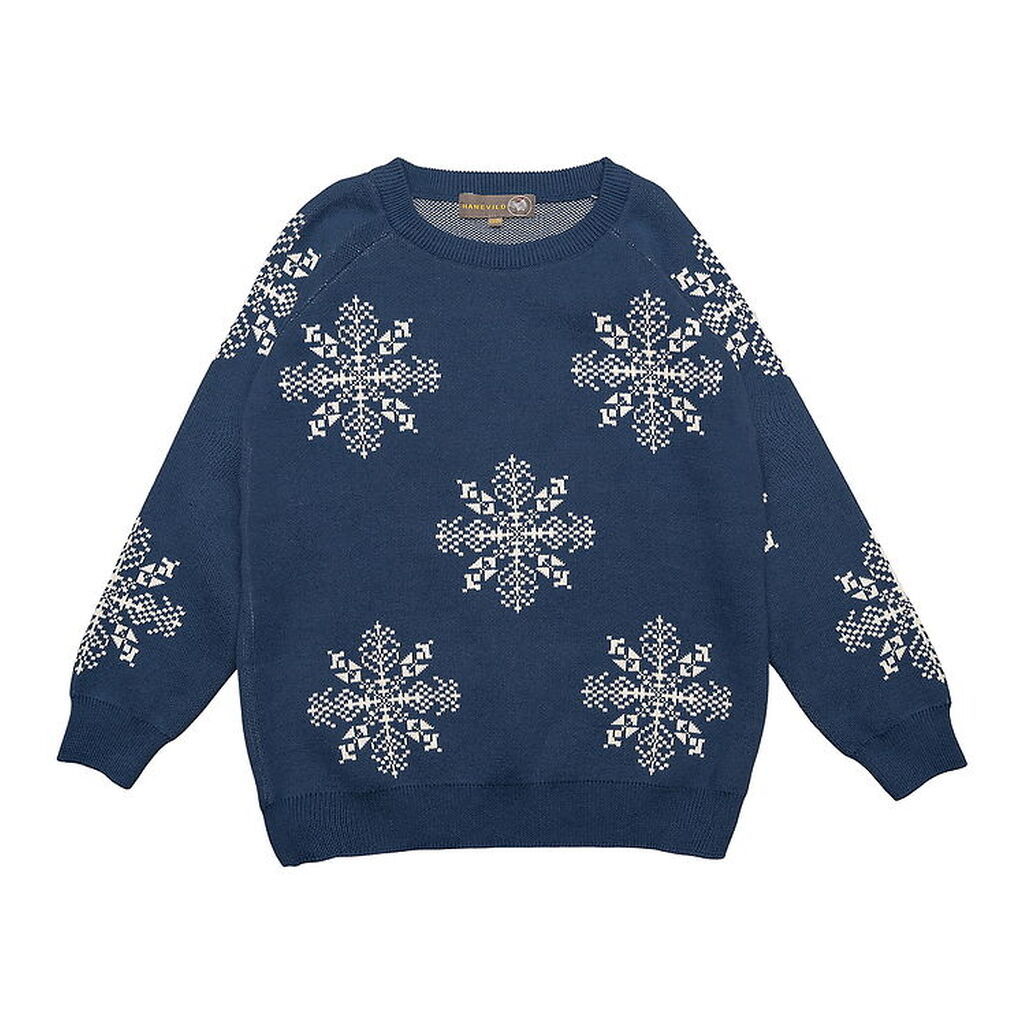 Hanevild Bluse - Strik - Ensign Blue/Snowflake