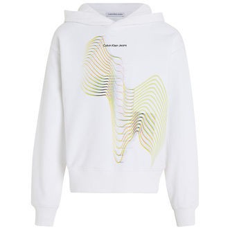 Calvin Klein Hættetrøje - Minimal Graphic - Bright White