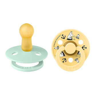 BIBS x Moomin Colour Sutter - Str. 2 - 2-pak - Nordic Mint Mix