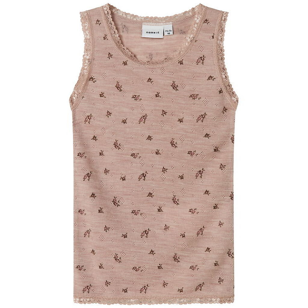 Name It Undertrøje - Uld - Hulmønster - NmfWang - Shadow Gray/Sm