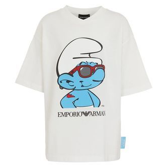 Emporio Armani T-shirt - Hvid m. Smølf