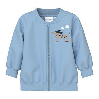 Name It Cardigan - NbmVonne - Cerulean/Dog On Wheels