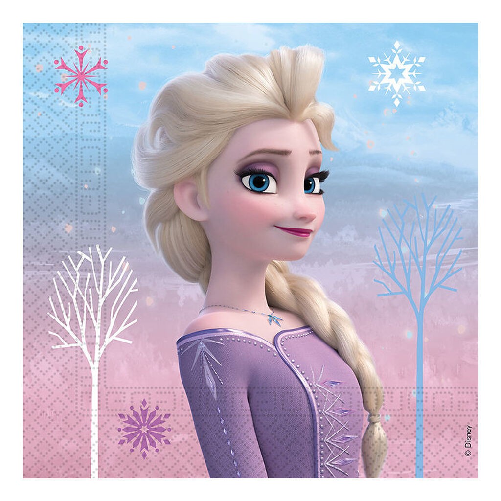 Decorata Party Servietter - 20-pak - 33x33 cm - Frozen II Wind S