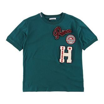 Dolce & Gabbana T-shirt - Petroleumsgrøn m. Patches