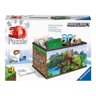 Ravensburger Puslespil - 3D Treasure Box - 223 dele - Minecraft