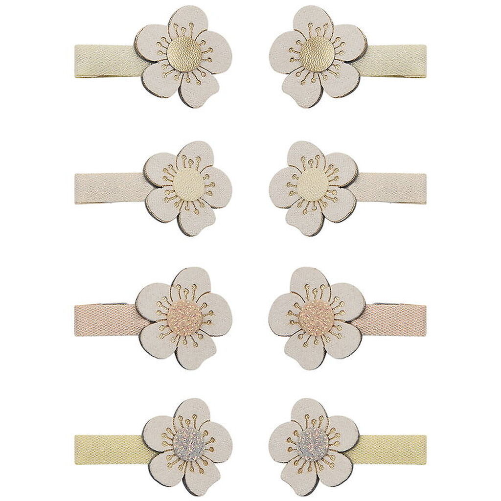Mimi & Lula Hårklips - 8-pak - 3 cm - Mini Blossom Peaches and C