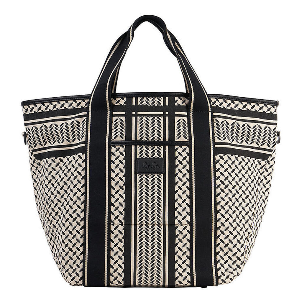 Lala Berlin Shopper - East West - Heritage Stripe Black