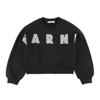 Marni Sweatshirt - Cropped - Sort/Cool Grey Melange
