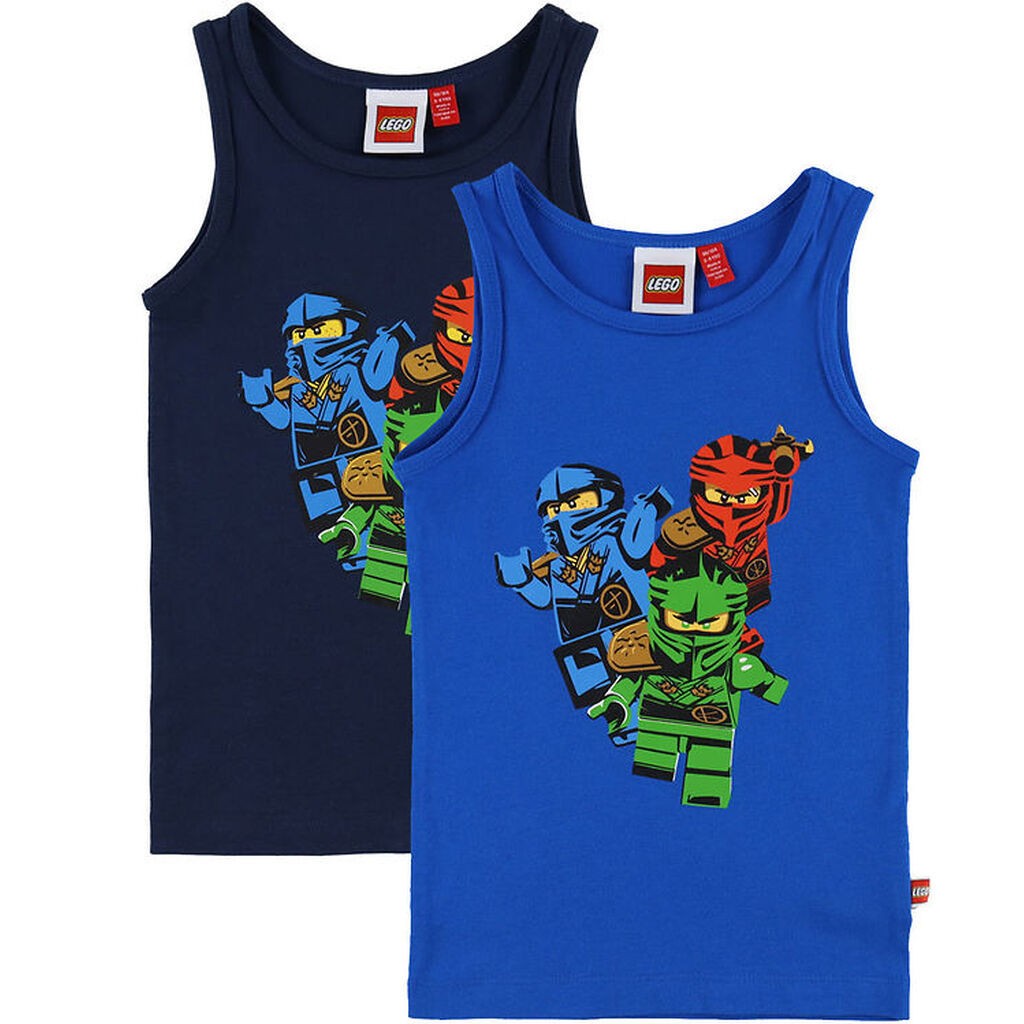 LEGOÂ® Wear Ninjago Undertrøjer - 2-pak - LwaGan - Blå