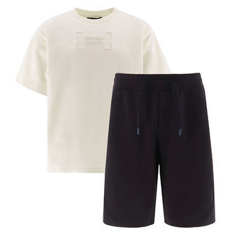 Emporio Armani T-shirt/Shorts - Off White/Navy
