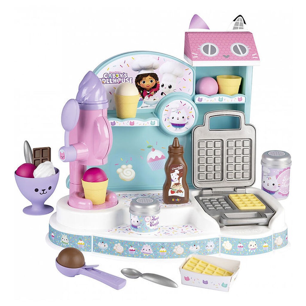 Smoby Legekøkken - 20 Dele - Gabby's Ice Cream Factory