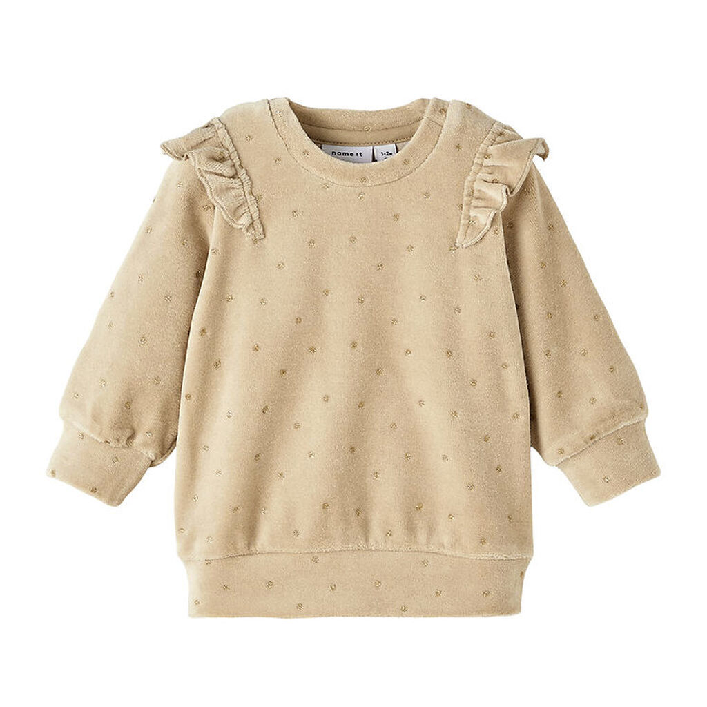 Name It Bluse - NbfNoya - Velour - Oxford Tan