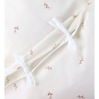 Nørgaard Madsens Sengetøj - Baby - Off White m. Mauve Blomster