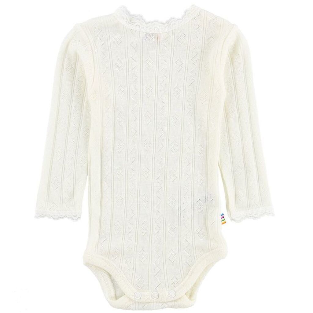 Joha Body - Uld/Silke - L/Æ - Creme m. Hulmønster