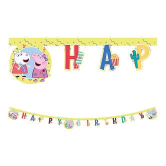 Decorata Party Happy Birthday Banner - Peppa Pig Messy Play