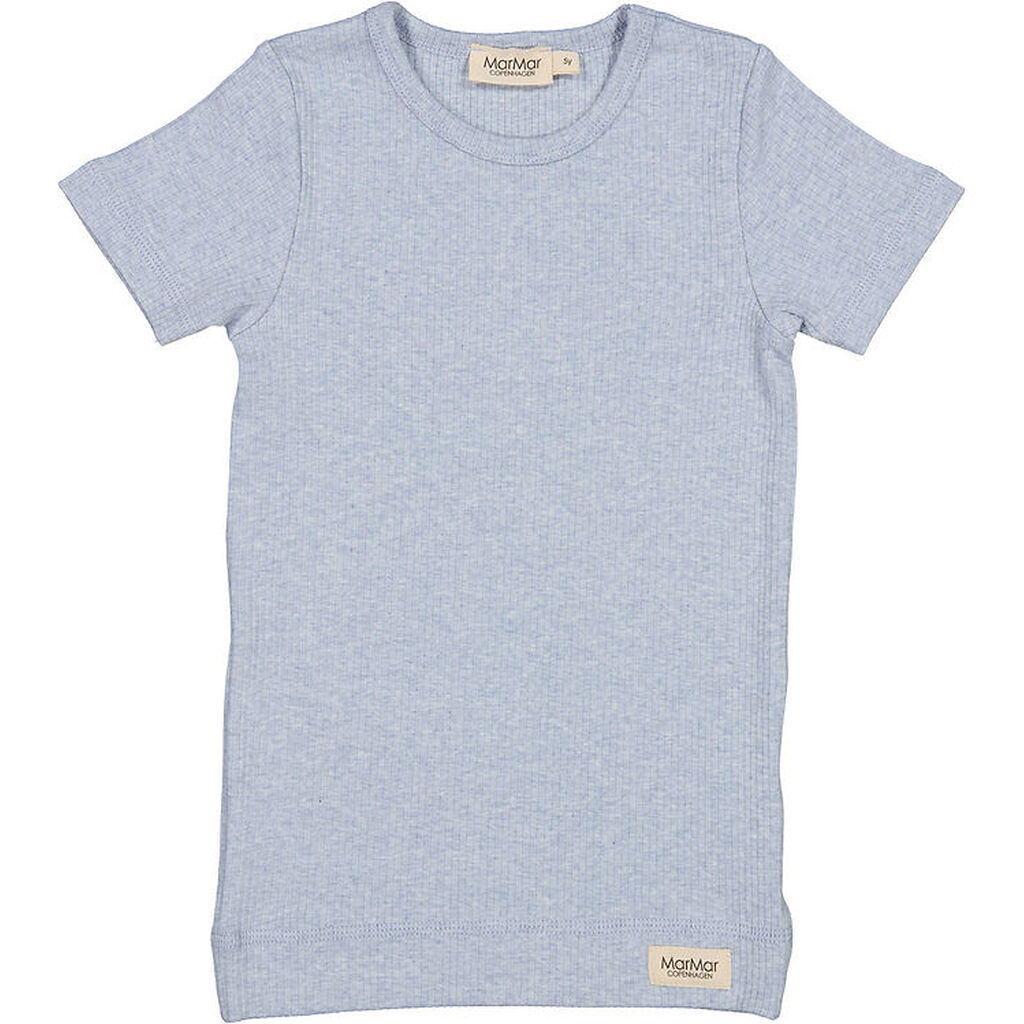 MarMar T-shirt - Rib - Modal - Plain - Fresh Air Melange