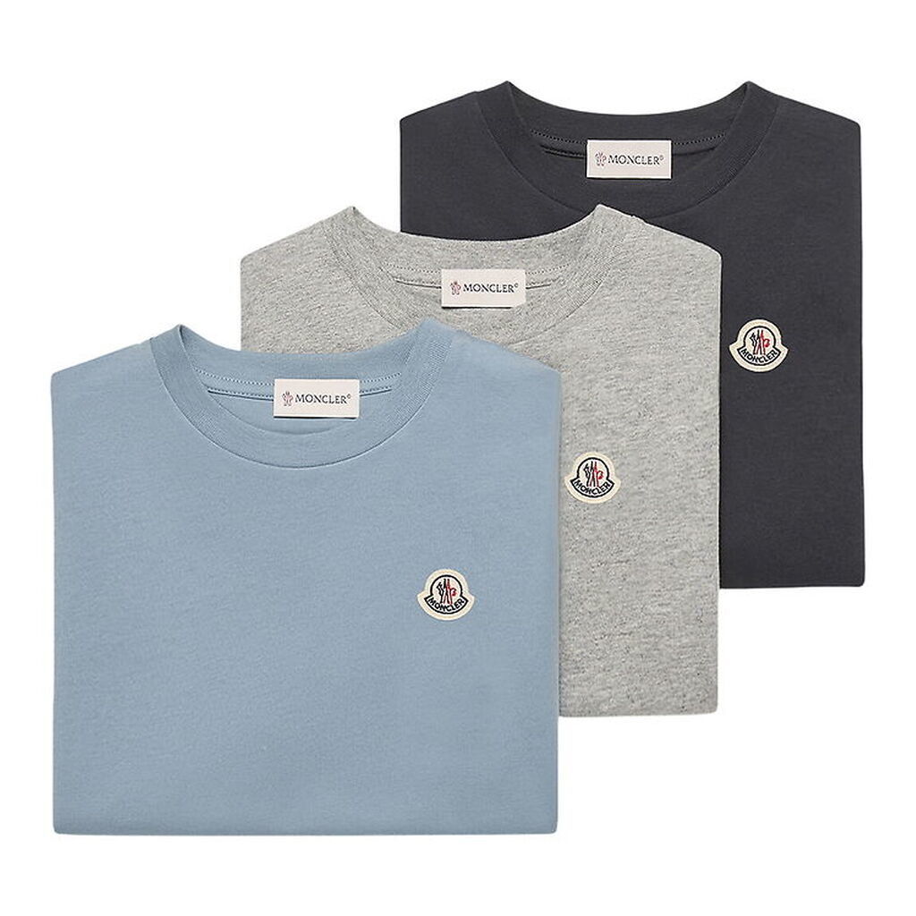Moncler T-shirts - 3-pak - navy/Lyseblå/Gråmeleret