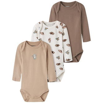 Name It Body l/æ - Noos - 3-pak - NbnBody - Jet Stream/w/Sesame