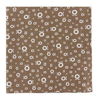 Katvig Stofble - 80x80 - Lysebrun m. Æbler