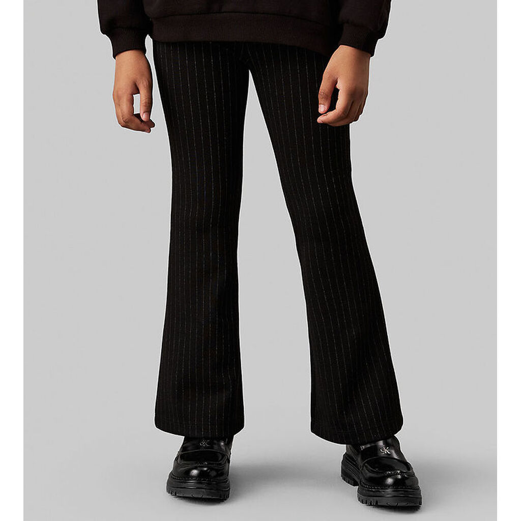 Calvin Klein Bukser - Pinstripe Flare - Ck Black