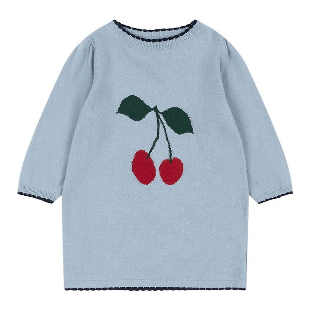 Konges Sløjd Kjole - Bomuld/Uld - Strik - Alexa - Blue Fog