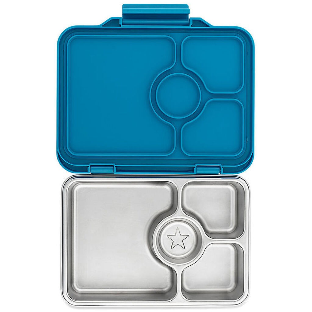 Yumbox Madkasse m. 4 Rum - Bento Steel - Normandy Blue