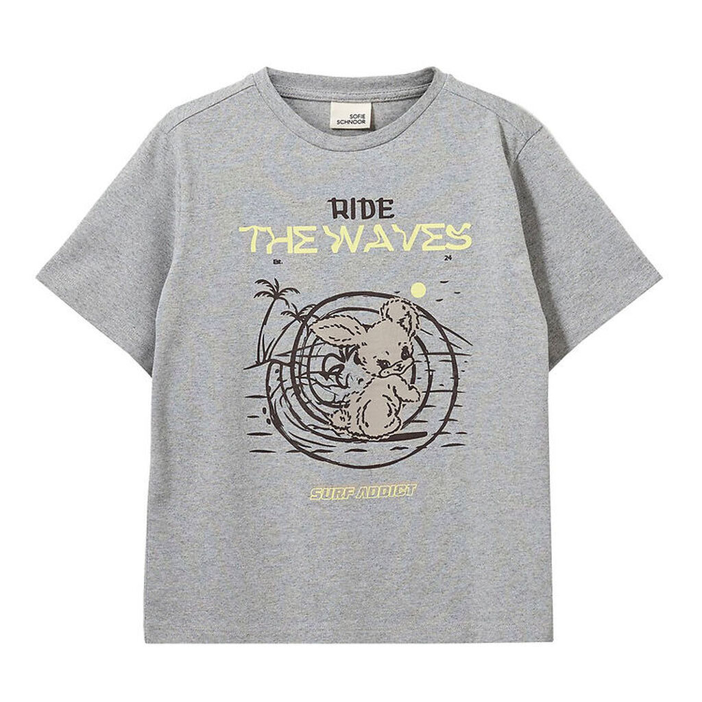 Sofie Schnoor T-shirt - Gråmeleret m. Kanin