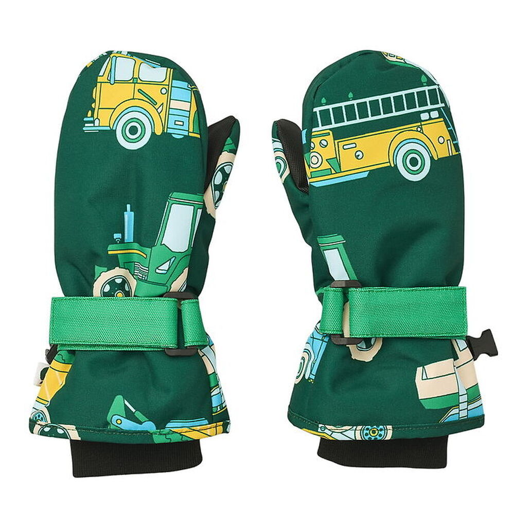 Småfolk Luffer - Evergreen m. Køretøjer