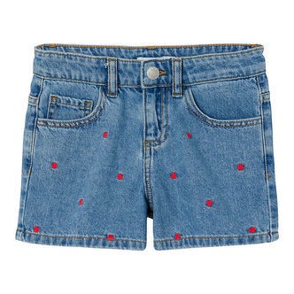 Name It Shorts - NkfBella - Noos - Medium Blue Denim/HEART EMBRO