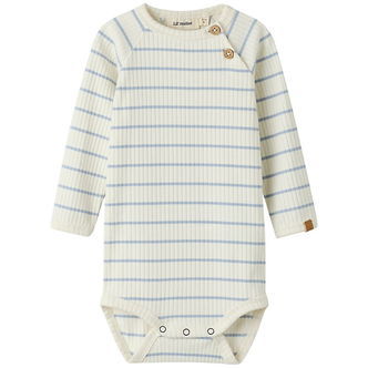 Lil' Atelier Body l/æ - Rib - NbmKail - Coconut Milk/Zen Blue