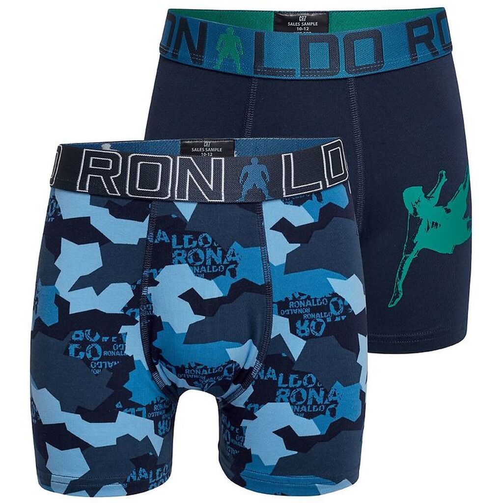 CR7 Boxershorts - 2-pak - Blå/Navy m. Print