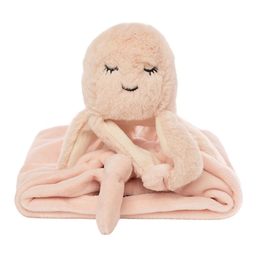 NatureZoo Nusseklud - Blæksprutte - 35x35 cm - Babyrosa