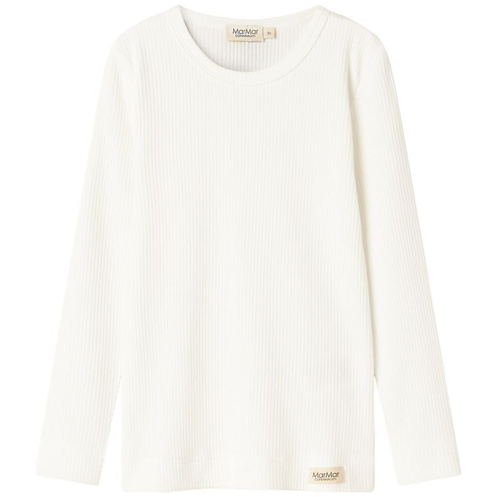 MarMar Bluse - Rib - Plain - Noos - Gentle White