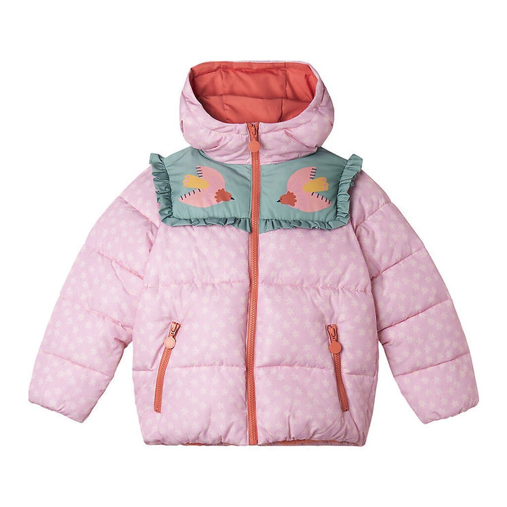 Stella McCartney Kids Dynejakke m. Fleece - Rosa m. Blomster