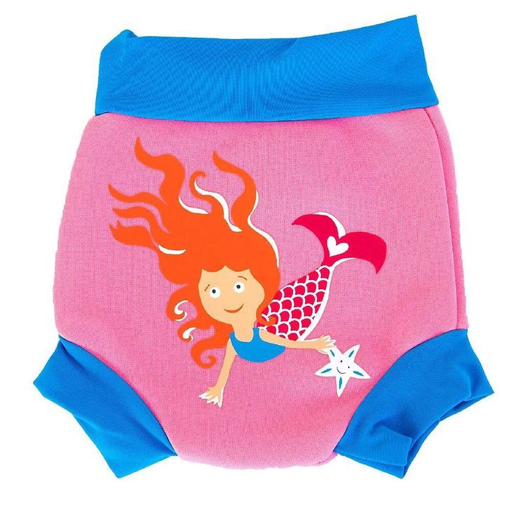 Konfidence Blebadebukser - UV50+ - Nappy E-flex - Pink/Yellow Mi