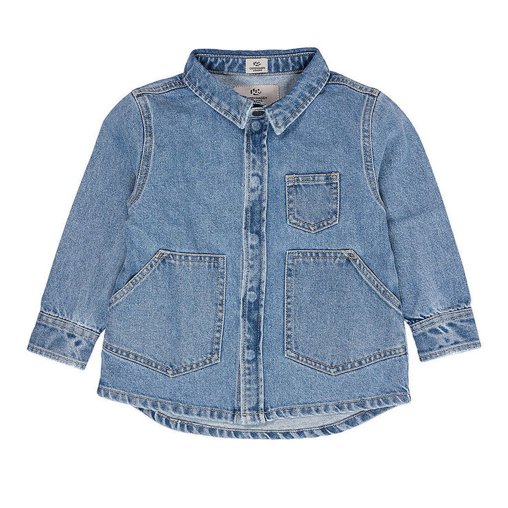 Copenhagen Colors Denimjakke - Light Blue Indigo Washed
