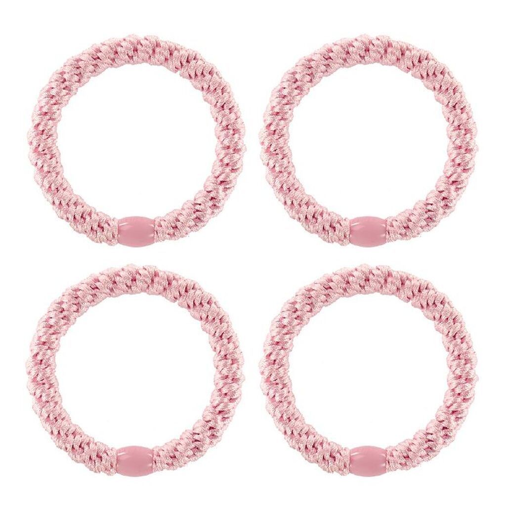 Kknekki Hårelastikker - 4-pak - Lyserød
