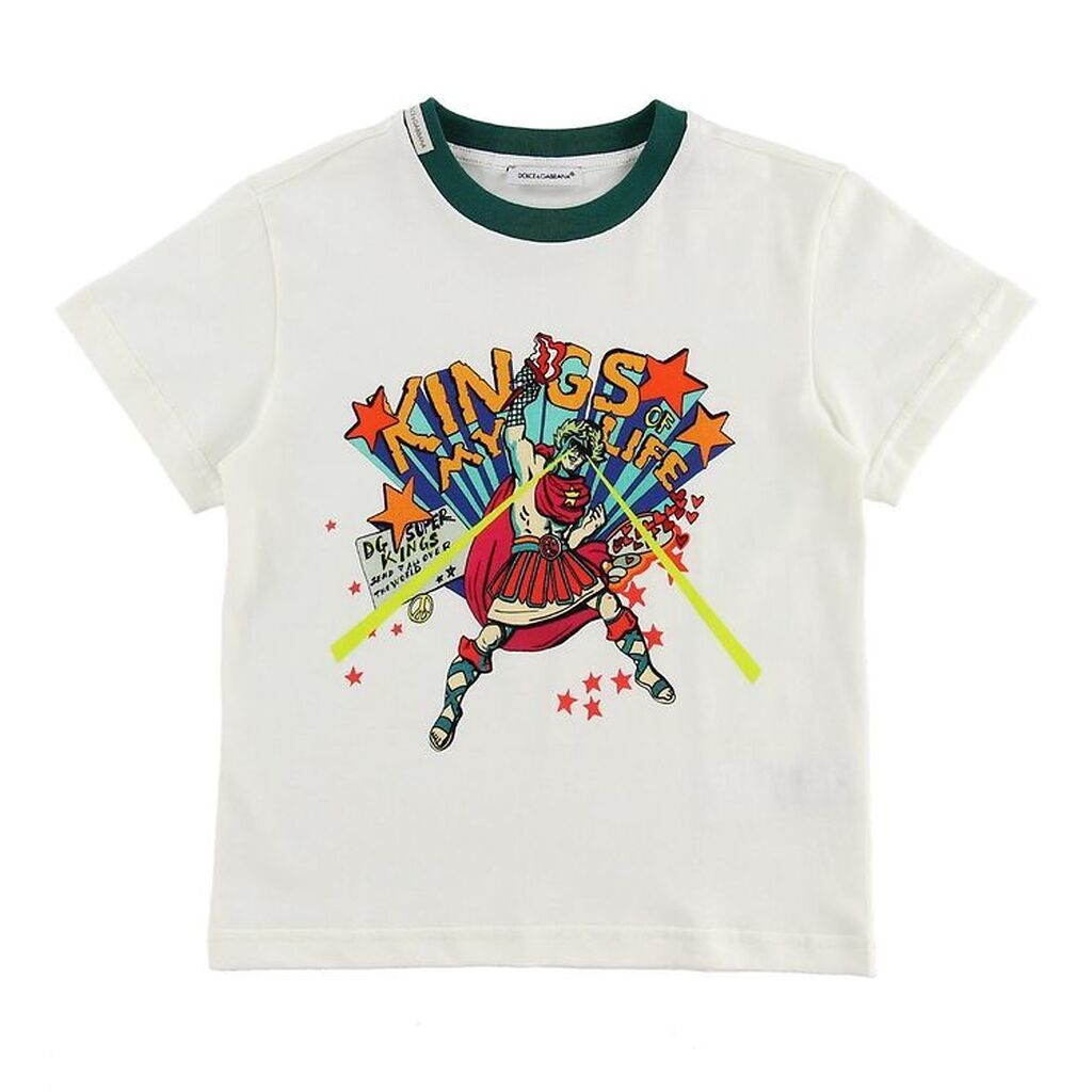 Dolce & Gabbana T-shirt - Superhero - Hvid