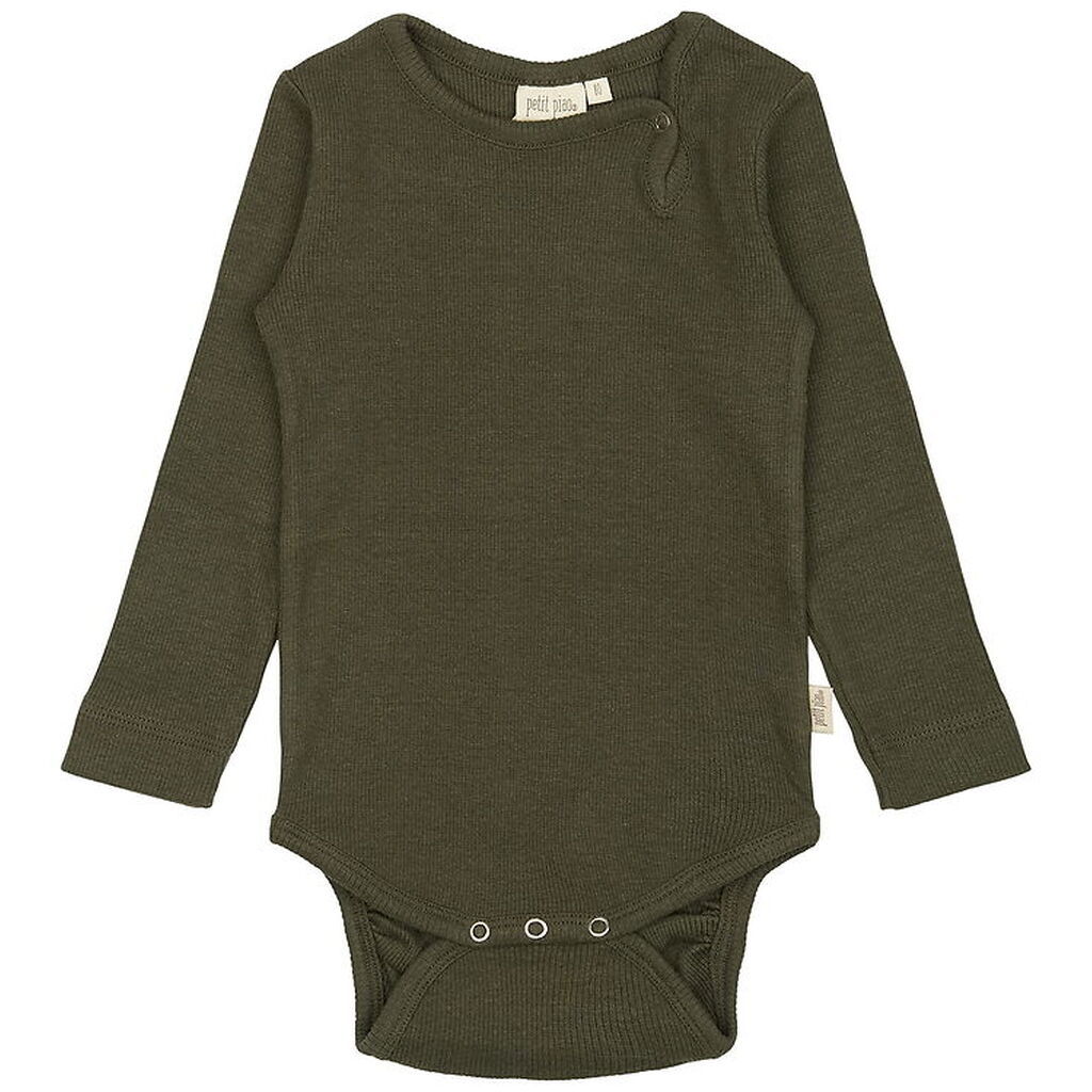Petit Piao Body l/æ - Rib - Modal - Green Leaf