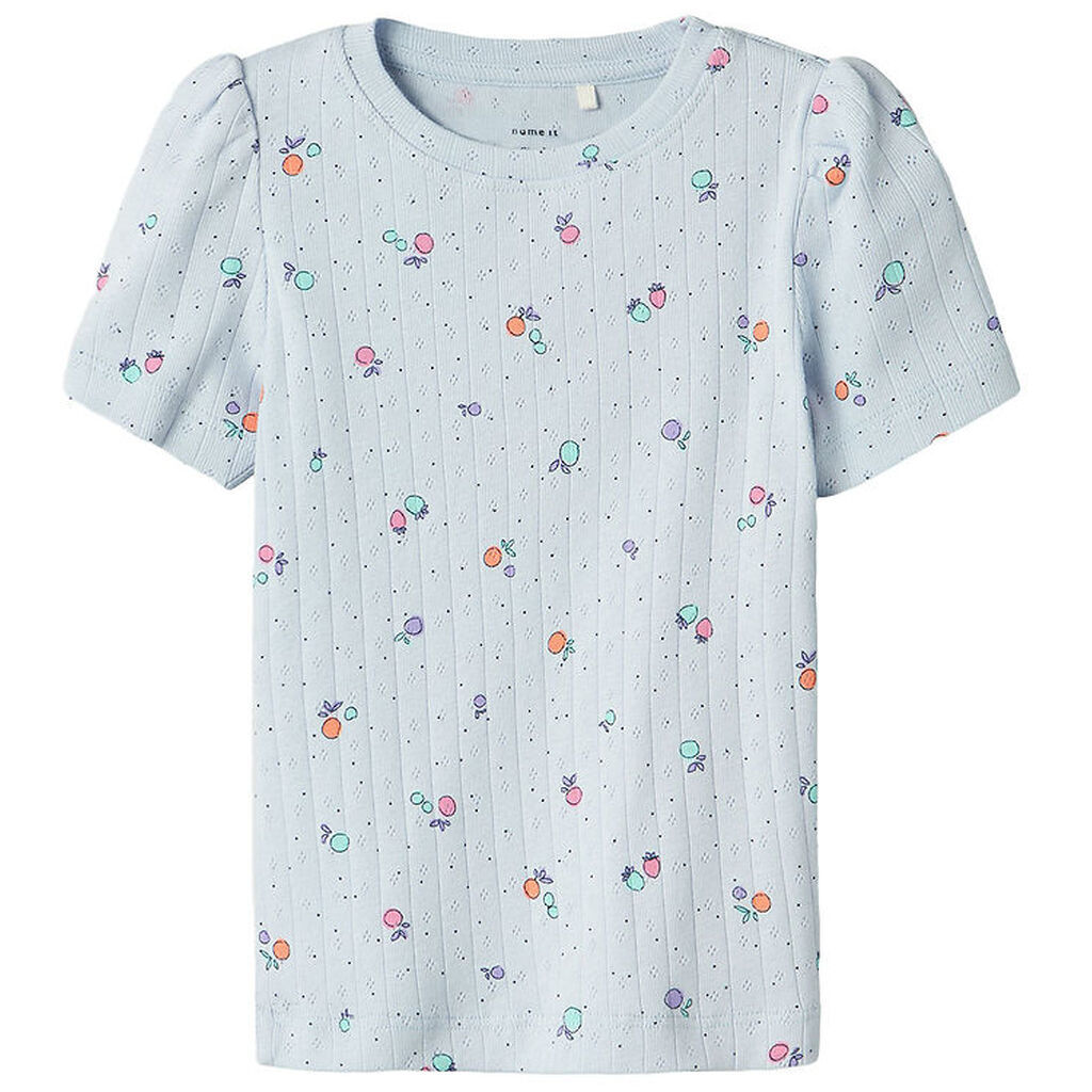 Name It T-shirt - NmfHamanda - Xenon Blue m. Hulmønster