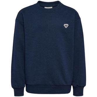 Hummel Sweatshirt - hmlJr Loose Crewneck - Dress Blue