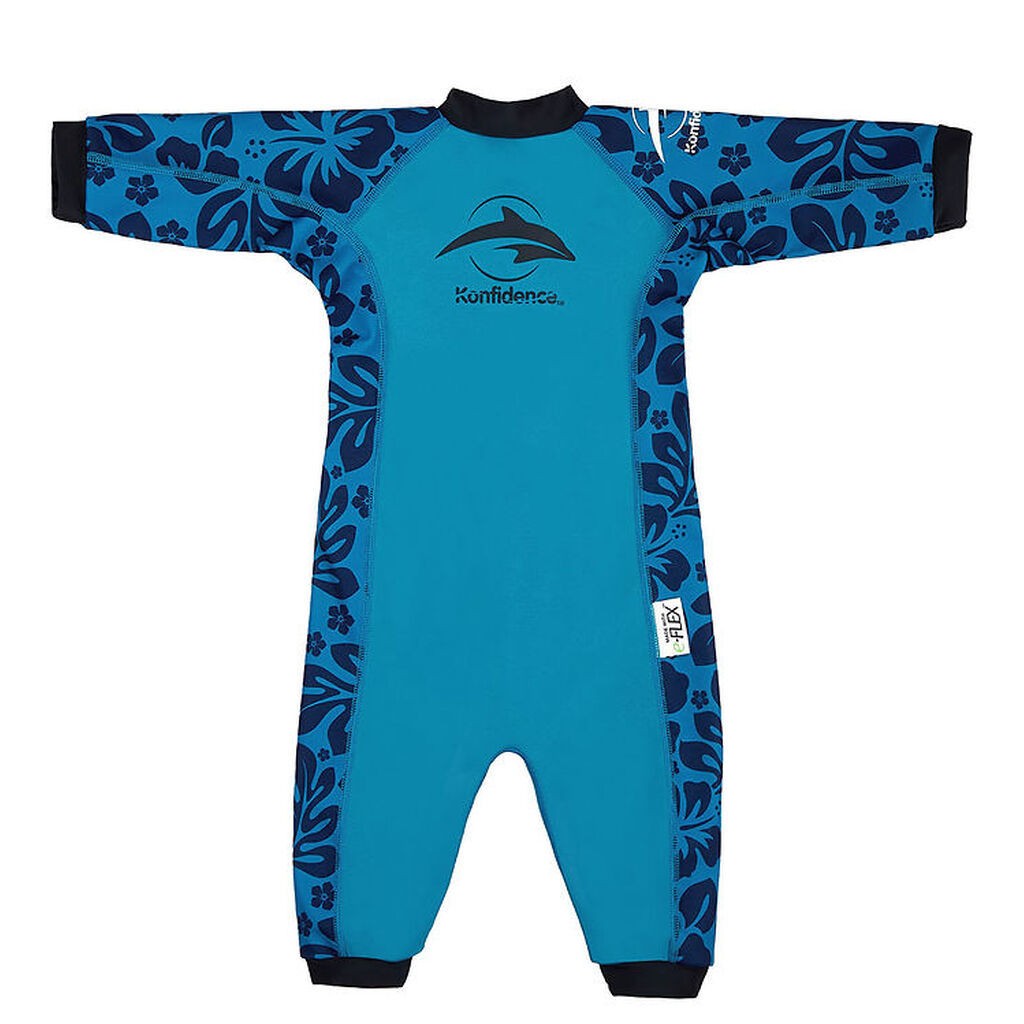 Konfidence Badeheldragt - Splashy - UV50+ - Navy/Cyan