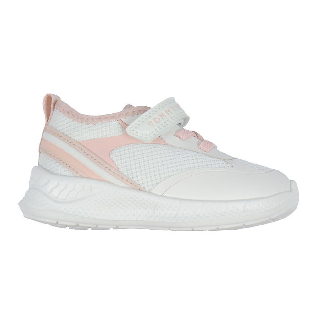 Tommy Hilfiger Sko - Lace Up/Velcro Sneaker - Off White/Pink
