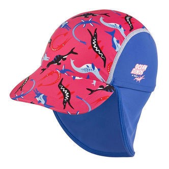BECO Legionærhat - Ocean Dinos - UV50+ - Pink/Blå