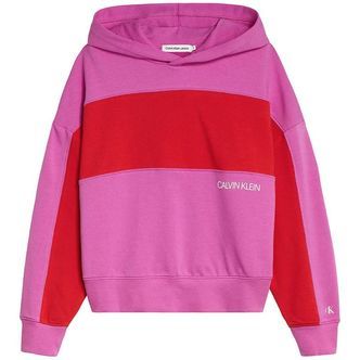 Calvin Klein Hættetrøje - Colour Block - Lucky Pink/Red