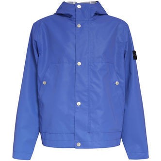 Stone Island Regnjakke - Bright Blue m. Refleks