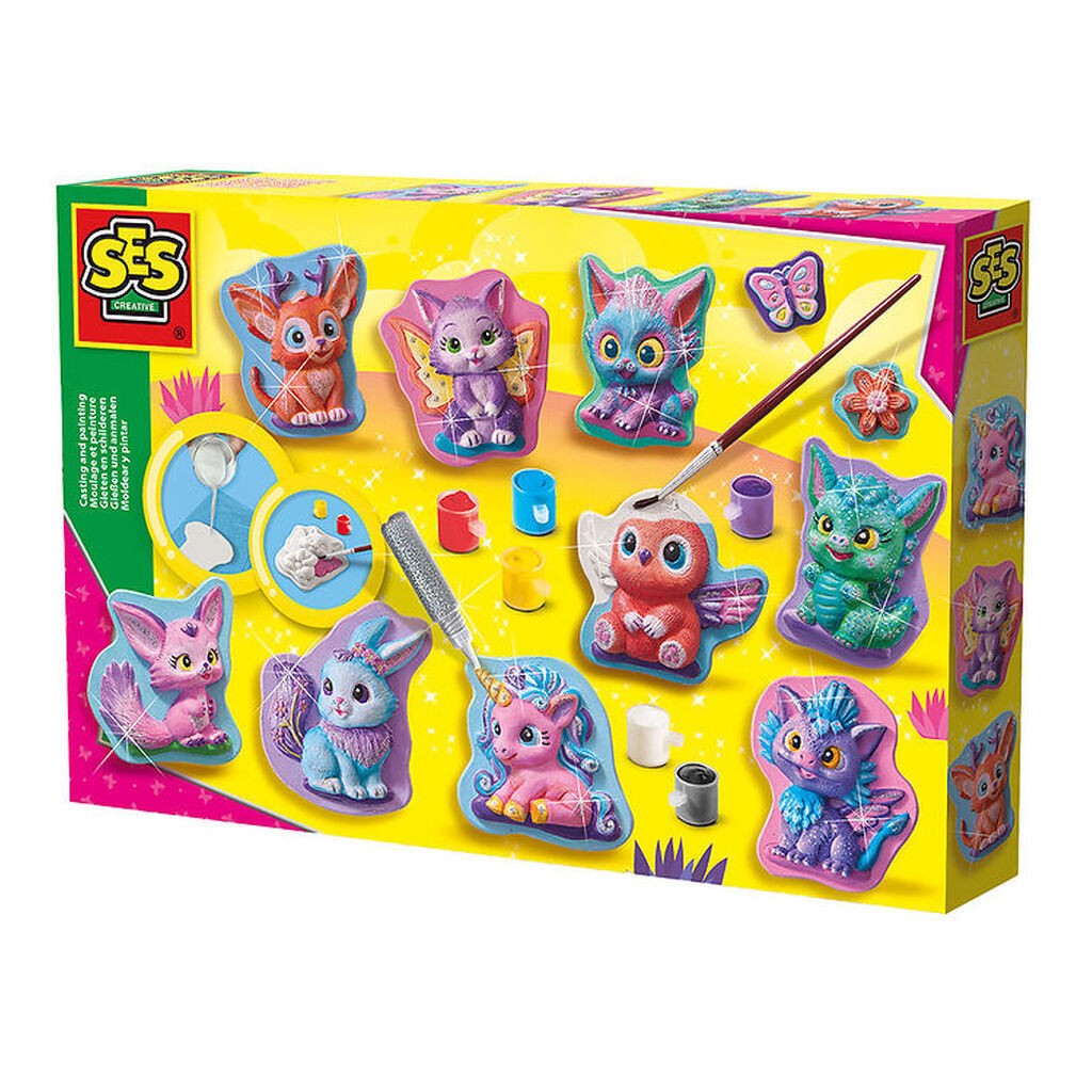 SES Creative - Støb & Mal - Fantasi Figurer