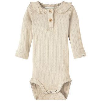 Lil' Atelier Body l/æ - Noos - NbfRachel - Fog m. Hulmønster