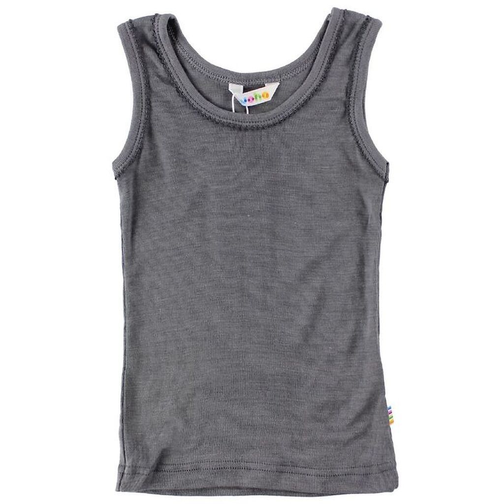 Joha Undertrøje - Uld/Silke - Mørkegrå m. Blonder